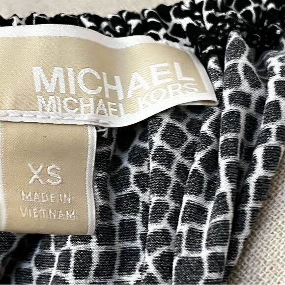 Michael Kors Jersey Halter A-line Loose Fit Dress with Gold Chain Straps - Picture 10 of 13